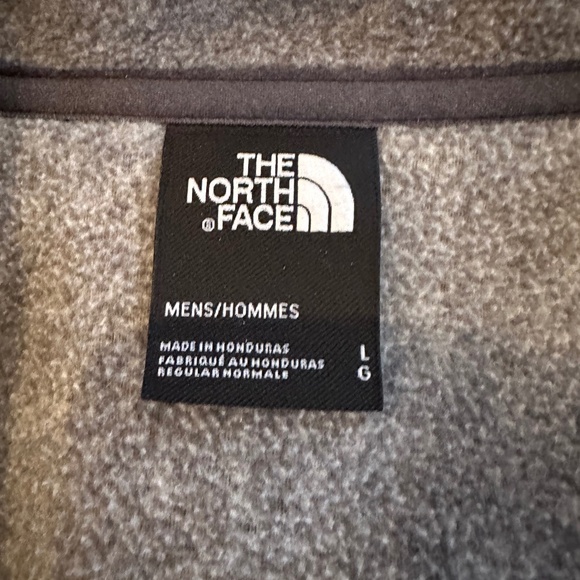 Men's North Face Navy Blue & Gray Denali Jacket (Large) - Picture 2 of 4